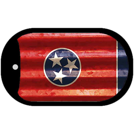 Tennessee Corrugated Flag Novelty Dog Tag Necklace DT-11983