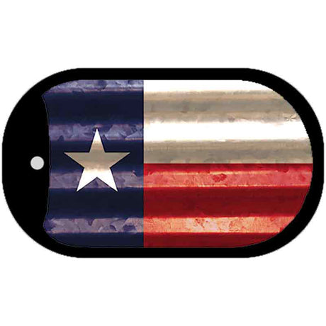 Texas Corrugated Flag Novelty Dog Tag Necklace DT-11984