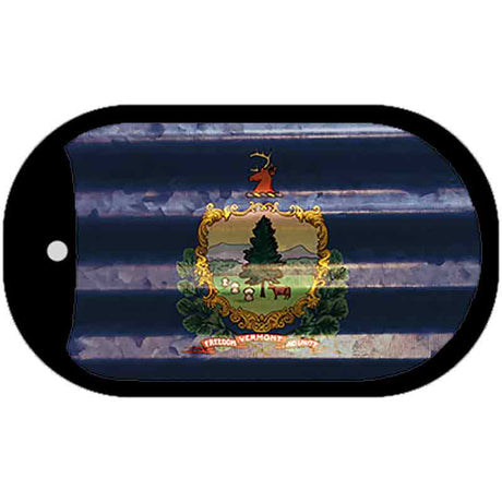 Vermont Corrugated Flag Novelty Dog Tag Necklace DT-11986