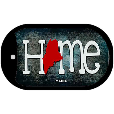 Maine Home State Outline Novelty Dog Tag Necklace DT-12010