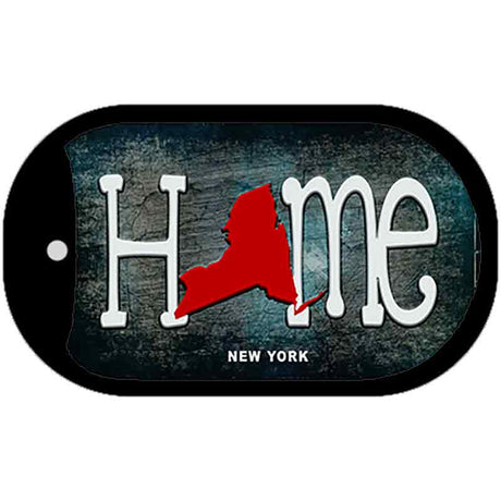 New York Home State Outline Novelty Dog Tag Necklace DT-12023