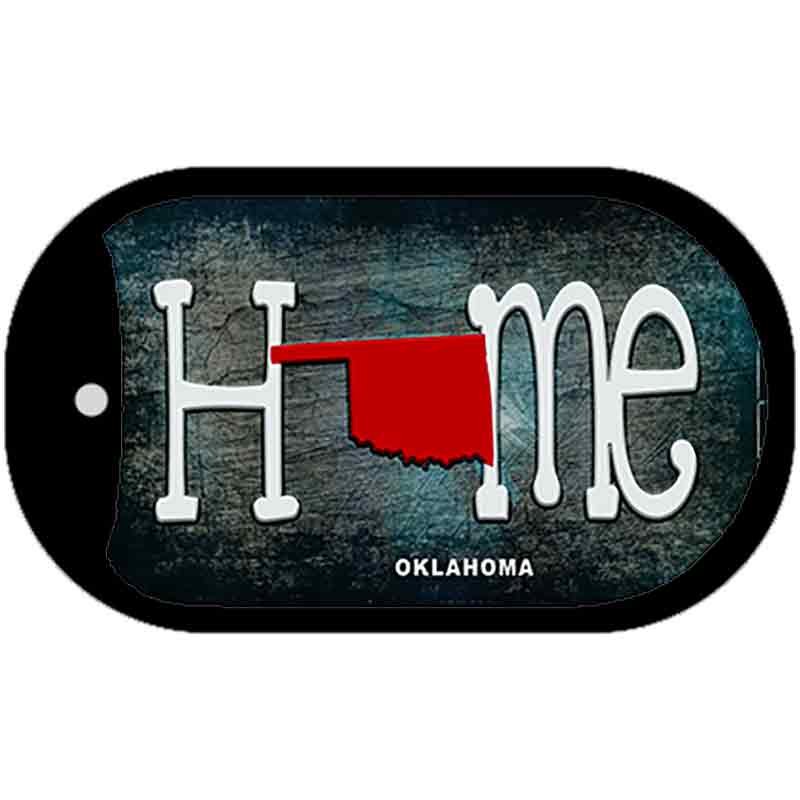 Oklahoma Home State Outline Novelty Dog Tag Necklace DT-12027