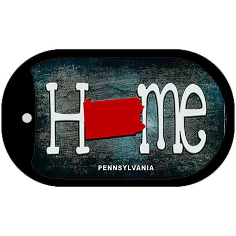 Pennsylvania Home State Outline Novelty Dog Tag Necklace DT-12029