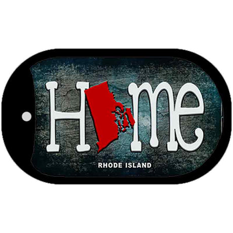 Rhode Island Home State Outline Novelty Dog Tag Necklace DT-12030