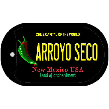 Arroyo Seco Black New Mexico Novelty Metal Dog Tag Necklace DT-12053