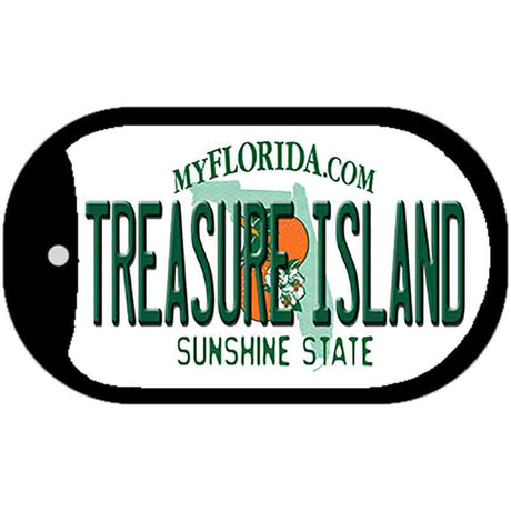 Florida Treasure Island Novelty Metal Dog Tag Necklace DT-12055