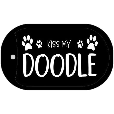 Kiss My Doodle Novelty Metal Dog Tag Necklace DT-12065