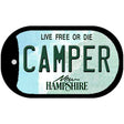 Camper New Hampshire State Novelty Metal Dog Tag Necklace DT-12073