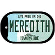 Meredith New Hampshire State Novelty Metal Dog Tag Necklace DT-12078