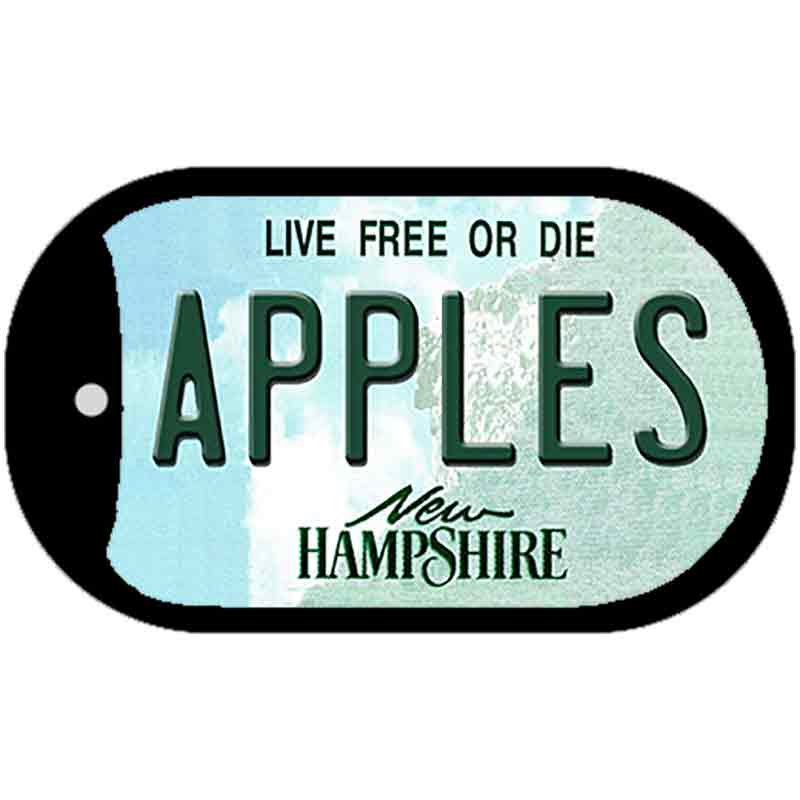 Apples New Hampshire State Novelty Metal Dog Tag Necklace DT-12079