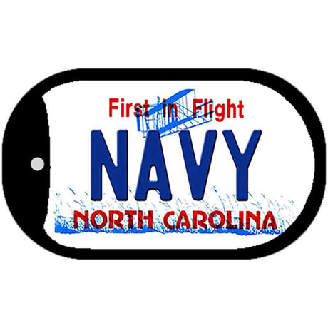 Navy North Carolina State Novelty Metal Dog Tag Necklace DT-12094