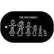 The Ass Family Novelty Metal Dog Tag Necklace DT-1209