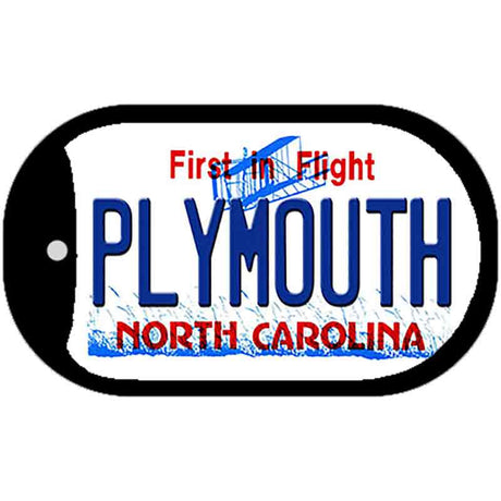 Plymouth North Carolina State Novelty Metal Dog Tag Necklace DT-12114