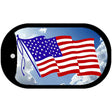 American Flag Metal Novelty Dog Tag Necklace DT-1211