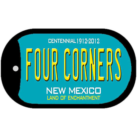 Four Corners Teal New Mexico Novelty Metal Dog Tag Necklace DT-12160