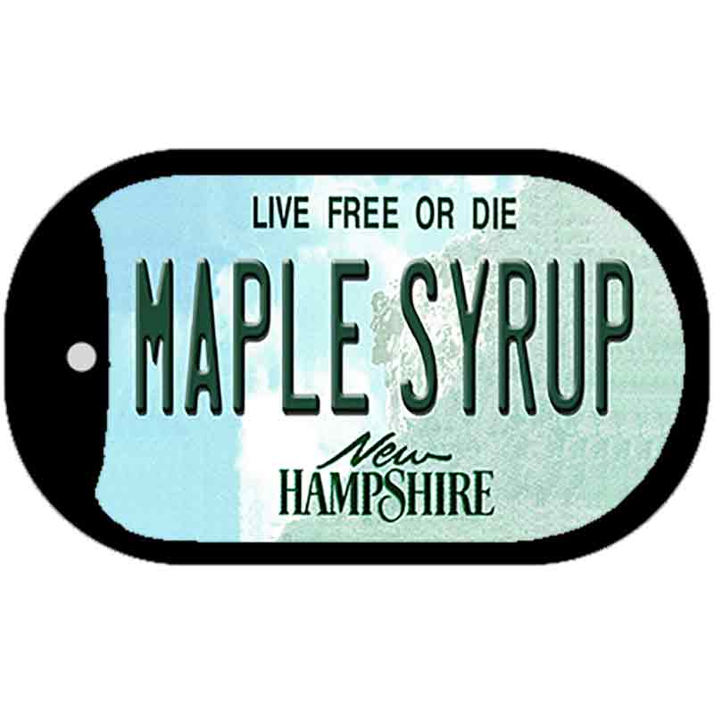 Maple Syrup New Hampshire Novelty Metal Dog Tag Necklace DT-12165