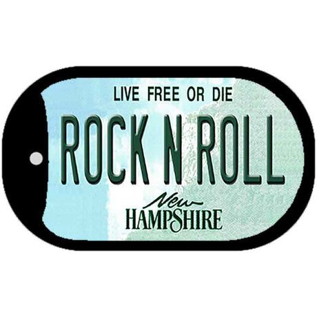 Rock N Roll New Hampshire Novelty Metal Dog Tag Necklace DT-12167