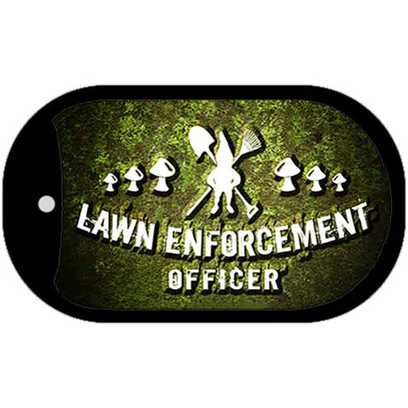 Lawn Enforcement Gnome Novelty Metal Dog Tag Necklace DT-12182