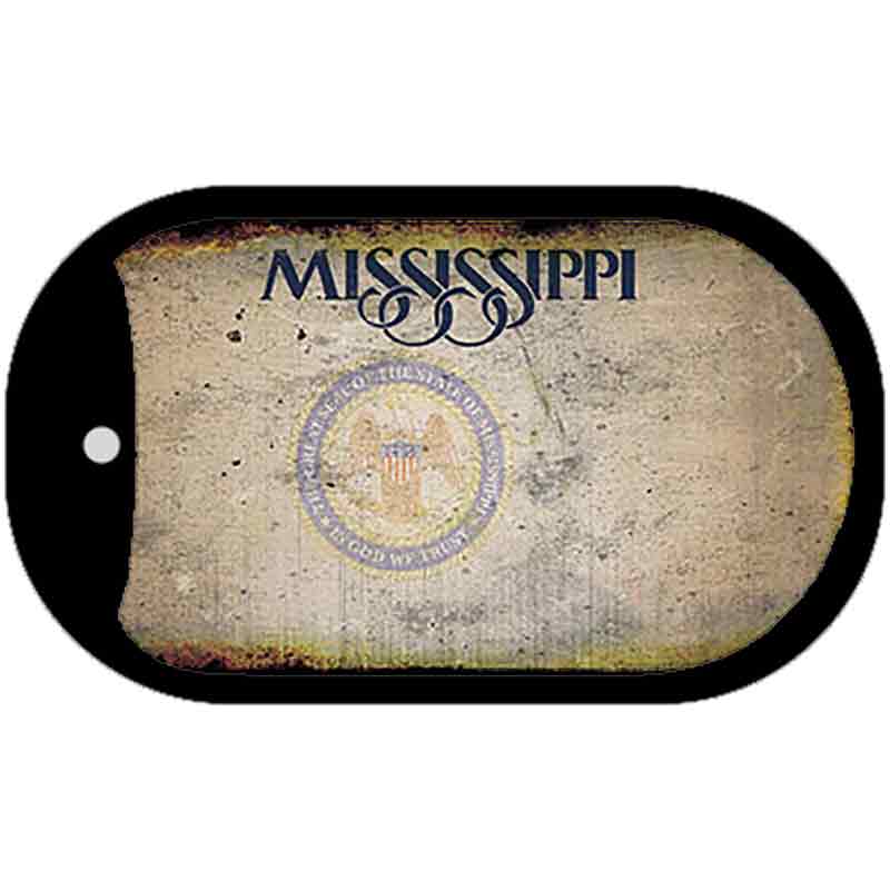 Mississippi Great Seal Rusty Blank Novelty Metal Dog Tag Necklace DT-12183