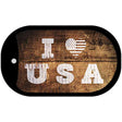 I Love USA Novelty Metal Dog Tag Necklace DT-12184