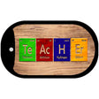 Teacher Periodic Table Wood Novelty Metal Dog Tag Necklace DT-12192