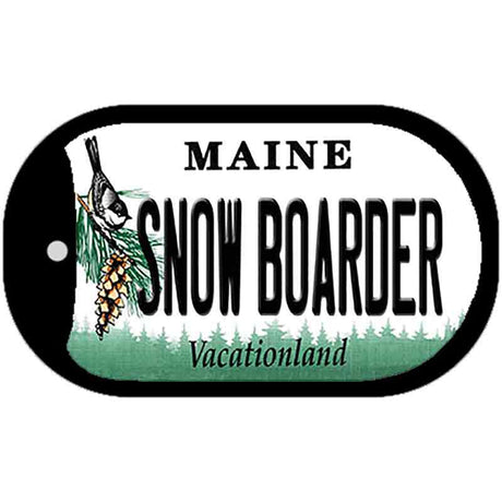 Snow Boarder Maine Novelty Metal Dog Tag Necklace DT-12202