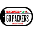 Go Packers Wisconsin Novelty Metal Dog Tag Necklace DT-12208