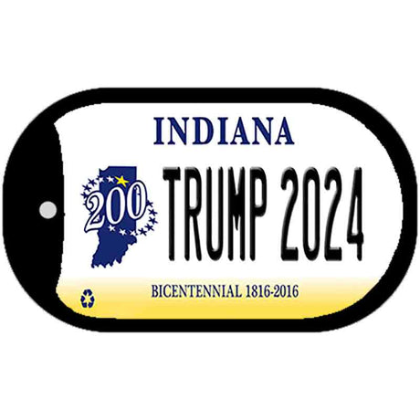 Trump 2024 Indiana Novelty Metal Dog Tag Necklace DT-12229