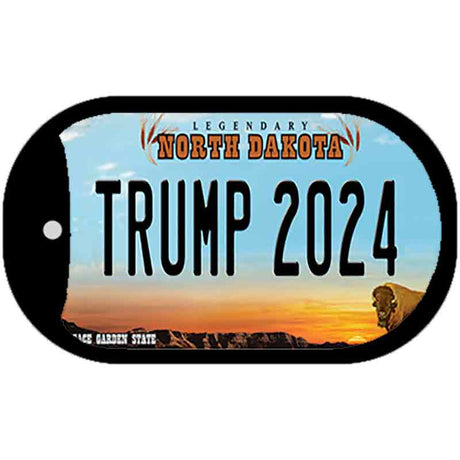 Trump 2024 North Dakota Novelty Metal Dog Tag Necklace DT-12247