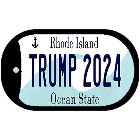 Trump 2024 Rhode Island Novelty Metal Dog Tag Necklace DT-12252