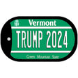 Trump 2024 Vermont Novelty Metal Dog Tag Necklace DT-12258