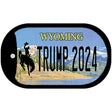 Trump 2024 Wyoming Novelty Metal Dog Tag Necklace DT-12263