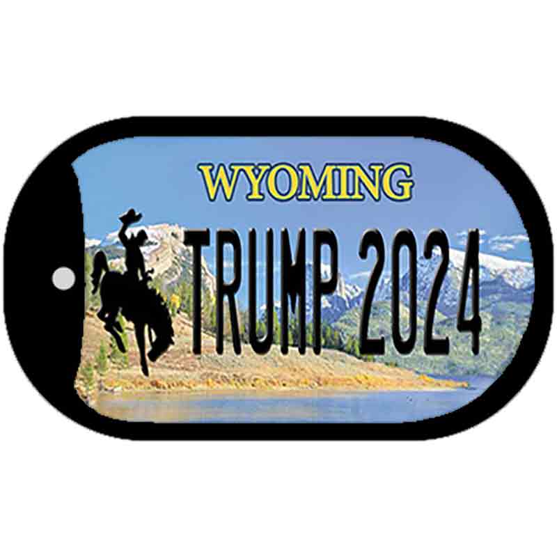 Trump 2024 Wyoming Novelty Metal Dog Tag Necklace DT-12263