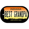 Best Grandpa Indiana Novelty Metal Dog Tag Necklace DT-12279