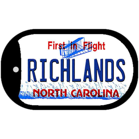 North Carolina Richlands Novelty Metal Dog Tag Necklace DT-12289