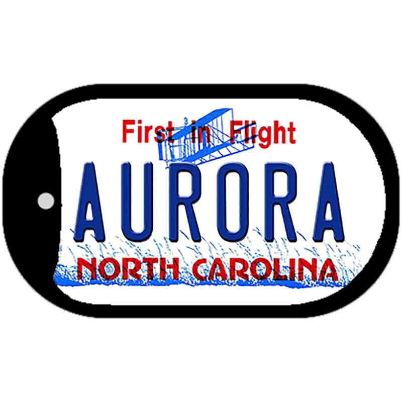 North Carolina Aurora Novelty Metal Dog Tag Necklace DT-12294