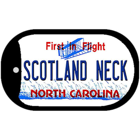 North Carolina Scotland Neck Novelty Metal Dog Tag Necklace DT-12298