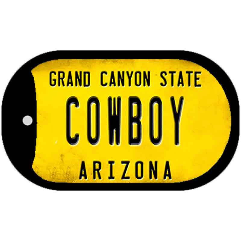 Arizona Cowboy Novelty Metal Dog Tag Necklace DT-12322