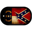 NC | Confederate Flag Novelty Metal Dog Tag Necklace