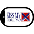 Kiss My Rebel Ass Metal Novelty Dog Tag Necklace DT-1232