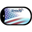 Kentucky with American Flag Novelty Metal Dog Tag Necklace DT-12346