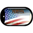 Montana with American Flag Novelty Metal Dog Tag Necklace DT-12355