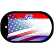 Ohio with American Flag Novelty Metal Dog Tag Necklace DT-12364