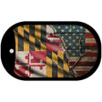 Maryland/American Flag Novelty Metal Dog Tag Necklace DT-12399