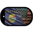 Montana/American Flag Novelty Metal Dog Tag Necklace DT-12405