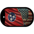 Tennessee/American Flag Novelty Metal Dog Tag Necklace DT-12421