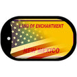 New Mexico with American Flag Novelty Metal Dog Tag Necklace DT-12433