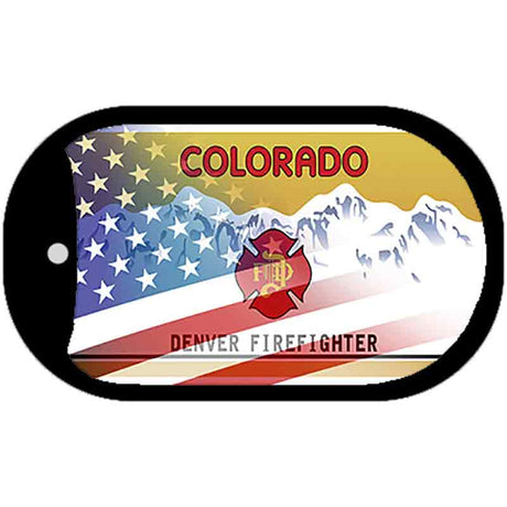 Colorado with American Flag Novelty Metal Dog Tag Necklace DT-12463