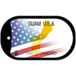 Guam with American Flag Novelty Metal Dog Tag Necklace DT-12480