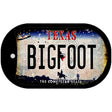 Bigfoot Texas Novelty Metal Dog Tag Necklace DT-12493